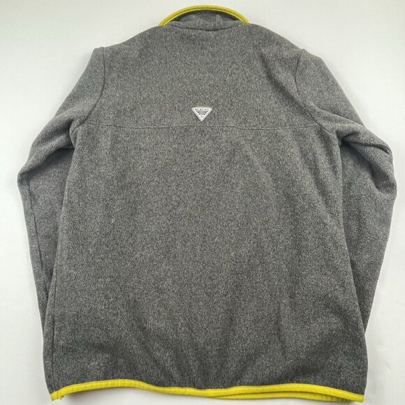 Oregon Ducks Columbia PFG 1/4 Snap Pullover Sweater Men‘s L Gray Fleece - Picture 3 of 10